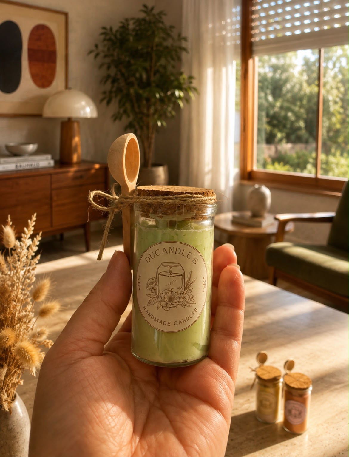 Mousse di cera verde all'essenza al talco